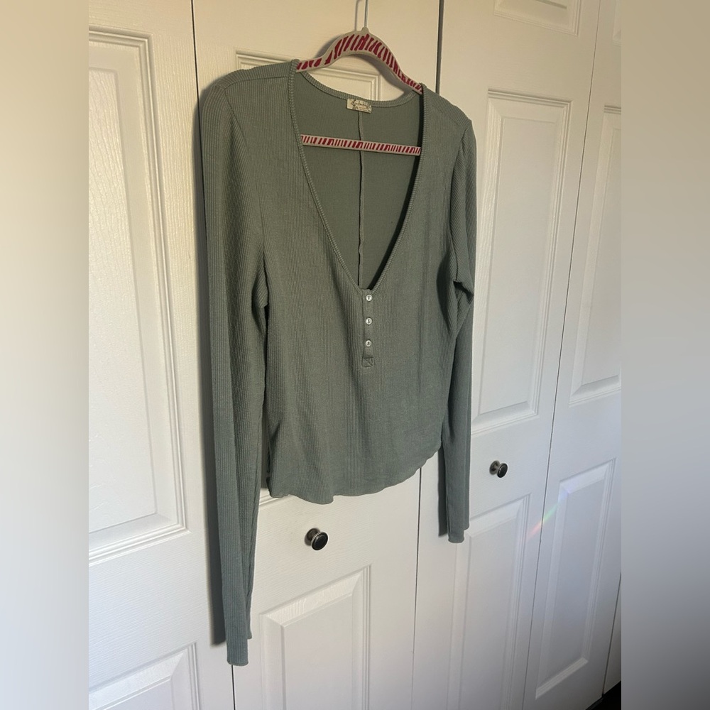 Free People Teal Top